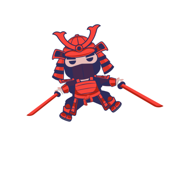 Samurai con espadas | Maestro DTF